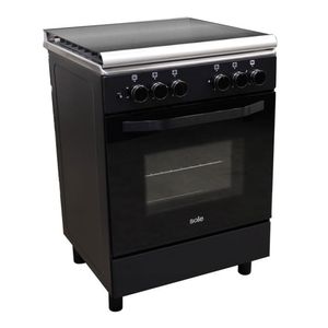 Cocina de pie Sole Bahamas Glp 60cm, 3.4kw, capacidad 80 litros, negro