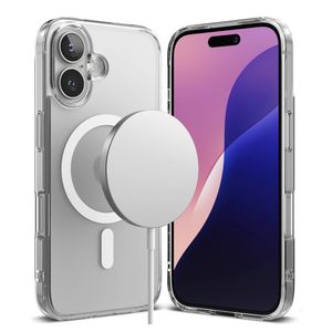 Case para iPhone 16 fusion magnetic matte, anti golpes, flexible, magsafe transparente