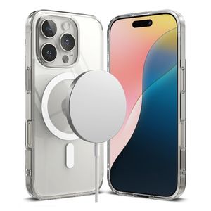 Case para iPhone 16 Pro fusion magnetic matte, anti golpes, flexible, magsafe transparente
