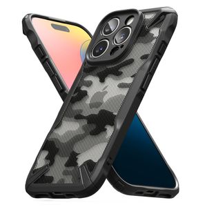 Case para iPhone 16 Pro Max, fusion X, anti golpes, rígido, camuflaje negro