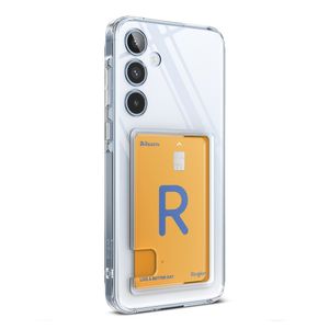 Case para Samsung Galaxy A55 fusion card, anti golpes, flexible, transparente