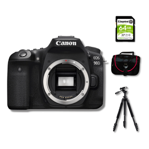 Cámara Canon EOS 90D DSLR (Cuerpo Solo) + Kit Deluxe