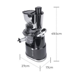 Extractor Vivibox VVB-00003P 200w, baja velocidad para preservar nutrientes, jarra de hasta 800 ml, negro