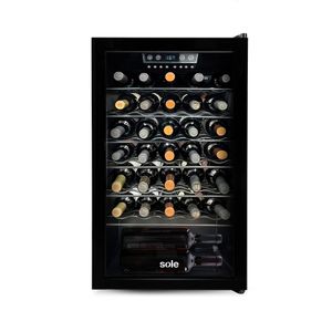 Cava de vinos Sole 3120SOLVIN011 33 botellas, panel de control touch, negro