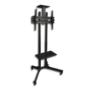 Rack pedestal móvil con repisa Led 37 - 70 pulgadas, batblack