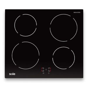 Encimera Sole S-SOLCO072 60 cm, inducción, 4 quemadores, negro