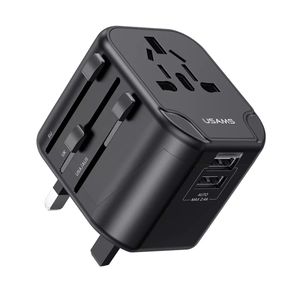 Adaptador Universal 4en1 USB Dual 12W Negro