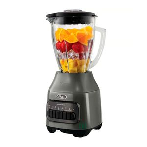 Licuadora Oster BLSTPEG GPB 800 w, 6 velocidades, con vaso de vidrio de 1.5 litros, gris