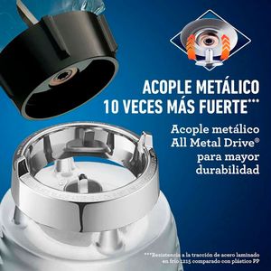 Licuadora clásica Oster BLST4655 1000w, 3 velocidades, con vaso de vidrio de 1.25 litros, cromada