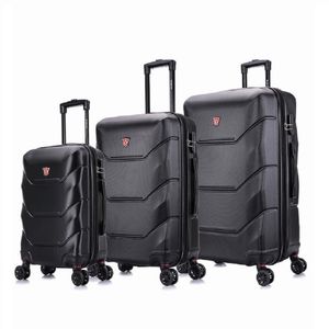 Maletas de viaje Set de 3 Dukap Zonix 51, 61, 71 cm, 4 ruedas dobles, negro