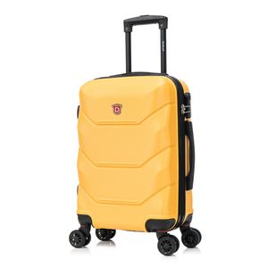 Maleta de cabina Dukap, 4 ruedas dobles, capacidad 10 kg, Zonix, mostaza