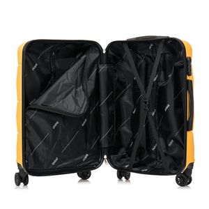 Maleta de cabina Dukap, 4 ruedas dobles, capacidad 10 kg, Zonix, mostaza