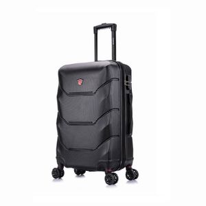 Maleta de cabina Dukap, 4 ruedas dobles, capacidad 10 kg, Zonix, negro