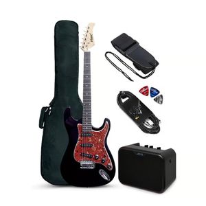 Guitarra Electrica Strato Black RD  + Amplificador Joyo MA-10E