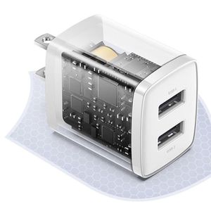 Cargador de pared Baseus dual, 2 puertos usb, 10.5W, blanco (reempacado)
