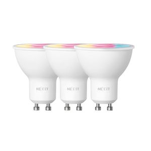 Foco dicroico Nexxt pack x3, luz RGB, wifi, 4w, tipo de bombilla GU10, control de voz