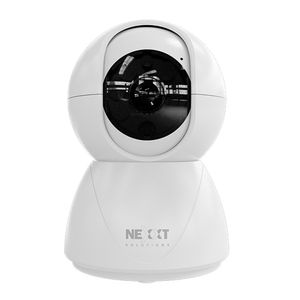 Cámara de seguridad interna Nexxt NHC-IP10 2K, visión nocturna, detección de movimiento, comunicación bidireccional, control de voz, RJ45, blanco