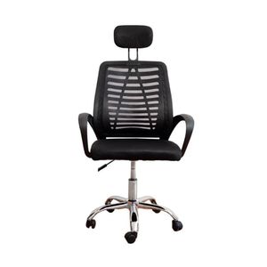 Silla de oficina ergonómica Zenith, carga máx. 100 kg, soporte lumbar, 5 ruedas, negro