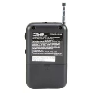 Radio Philco AM/FM portátil phr1000-bk, negro