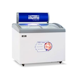 Congeladora Ilumi TF-3600, 360 litros, vidrio corredizo, blanco