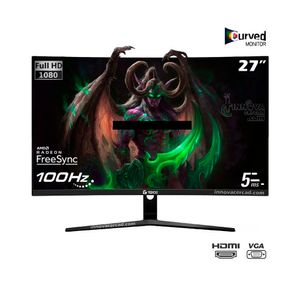 Monitor curvo 27" Teros TE-2731S, FHD, Panel VA, HDMI, VGA