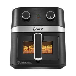 Freidora de aire manual Oster DiamondForce-CKSTAF60WMDF, capacidad 6 litros, negro