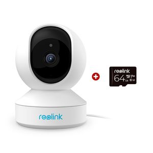 Cámara de seguridad Reolink E1 wifi, interior, 3MP 1080P, rotativo + Tarjeta de memoria SD 64GB