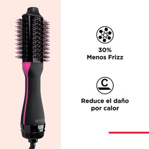 Cepillo de aire Revlon One Step Volumizer 1000W, 3 niveles de temperatura, negro