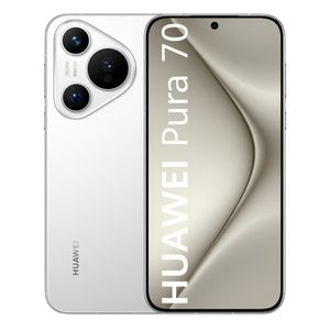 Celular Huawei Pura 70 256GB, 12GB ram, cámara principal 50MP + 13MP + 12MP, frontal 13MP, 6.6", blanco