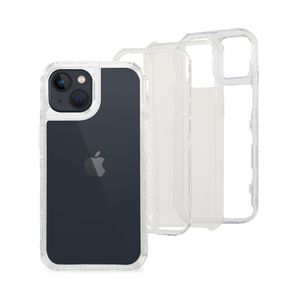 Case para iPhone 13/14/15, protección 360, 3 en 1, transparente