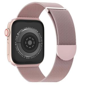 Correa Acero Milanese Loop Semicircular Para Apple Watch Rosa 42/44/45/49mm