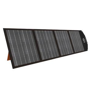 Panel solar potencia 220W, desplegable, color negro con anaranjado
