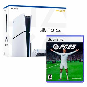 Consola Playstation 5 Slim con lector de discos, 1TB + Juego Ea Sports Fc 25
