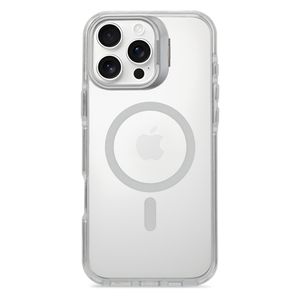 Case para iPhone 16 Pro Max con MagSafe para carga inalámbrica, con soporte de cámara, rígido, transparente