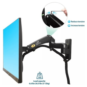 Rack soporte hidraulico north bayou f150 para monitor 17" a 35" anclaje a pared