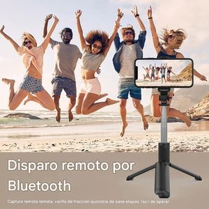 Selfie Stick G Mobile Q01 trípode, plegable, con control remoto bluetooth, extendible hasta 1m, negro