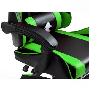 Silla gamer ergonómica Dreizt Shine Series, máx. 120 kg, inclinación 155°, verde