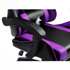 Silla gamer Ergonómica Dreizt Shine Series, máx 120 kg, inclinación 155°, color purpura