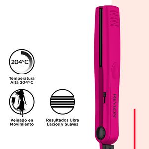 Alisadora Revlon de cerámica, placas de 1", 40W, Rosa