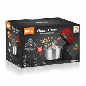 Batidora de pedestal eléctrica RAF R-6637, 250W, 2 litros, con 7 velocidades