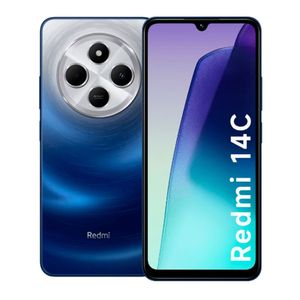 Celular Xiaomi Redmi 14C, 256GB, 4GB RAM, cámara principal 50MP, cámara frontal 13MP, 6.88'', azul astral