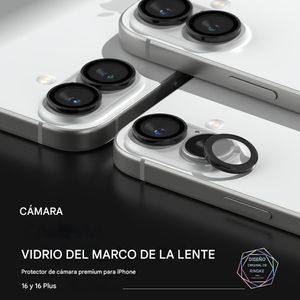 Protector de cámara para iPhone 16/16 plus, 2 unidades
