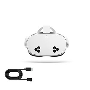 Gafas de realidad virtual Meta Quest 3S, 128GB, pack cable link, blanco