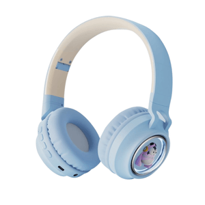 Audífono bluetooth on ear Izuum para niño, reproducción máx. 9 horas, celeste