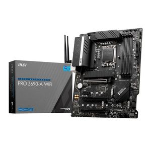Placa-Madre MSI PRO Z690-A, ATX, Intel Z690, Intel Core i5 - i9 de 12va - 14va Gen,DDR4, 4 M.2, LAN 2.5Gb, negro
