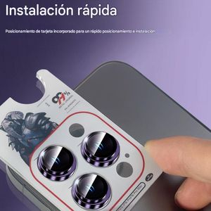 Protector de cámara para iPhone 16 Pro, transparente, con aplicador
