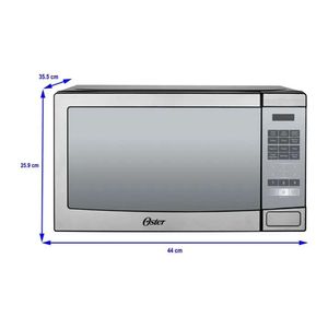 Horno microondas Oster POGYME3703M 700w, capacidad 20 litros, pantalla digital, plateado