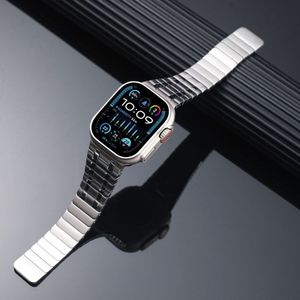 Correa de acero para Apple Watch buckle-less magnetic, plata