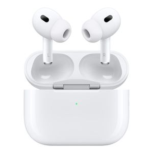 AirPods Pro (2da Gen) resistente al agua IPX4, USB Tipo-C, duración máx. 30 horas con estuche de carga, blanco