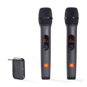 Micrófono inalámbrico x2 JBL dinámico, tiempo de batería hasta 6 horas, negro